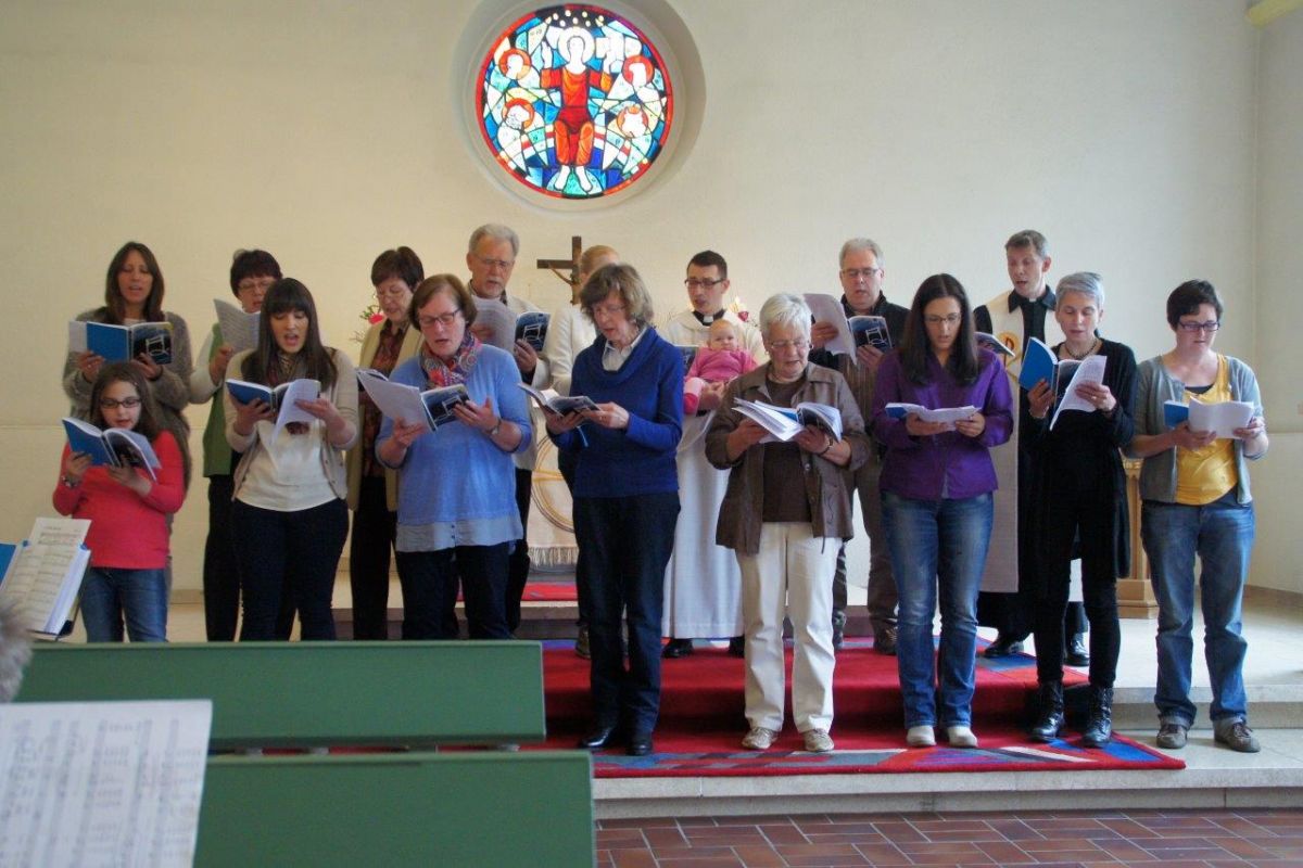 Chor bei der Generalprobe Foto