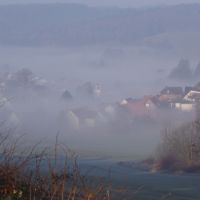 von Osten im Nebel